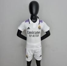 22/23  Real Madrid Home White kids kit Soccer jersey
