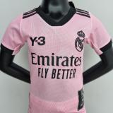 22/23  Real Madrid Y3  Special  Edition Pink Kids Kit Soccer jersey