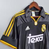 Retro 99/00 Real Madrid Away Black Soccer Jersey