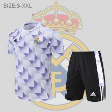 22/23  Real Madrid  white and blue colorblock  Kit  training Jersey