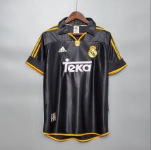 Retro 99/00 Real Madrid Away Black Soccer Jersey