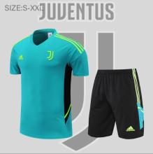 22/23 Juventus Short Sleeve Kit blue training Jersey