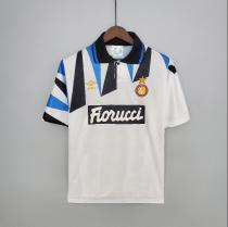 Retro 92/93  Inter Milan Away White  Soccer Jersey