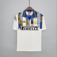 Retro 96/97  Inter Milan Away White  Soccer Jersey