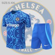 22/23  Chelsea  Suit  Short Sleeve Blue Kit  Training Jersey