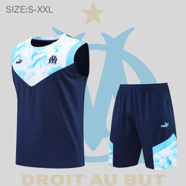 22/23  Marseille Suit  vest Dark Blue Kit  training Jersey
