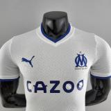 22/23 Marseille  Home White Player  Version Soccer Jersey