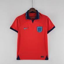 2022 World Cup England  Away Red Fans Version Soccer Jersey