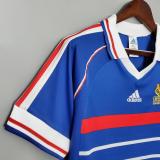 Retro 1998 France Home  Soccer Jersey
