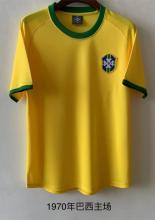 Retro 1970  Brazil  Home Yellow Socce Jersey