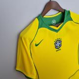 Retro 2004/06 Brazil  Home Yellow Socce Jersey