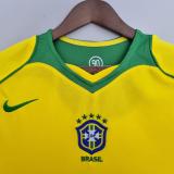 Retro 2004/06 Brazil  Home Yellow Socce Jersey