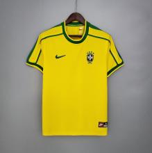 Retro 1998  Brazil  Home Yellow Socce Jersey