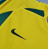 Retro 2002 Brazil  Home Yellow Socce Jersey