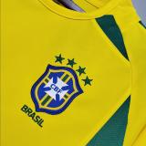 Retro 2002 Brazil  Home Yellow Socce Jersey