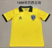 Retro 1988  Brazil  Home Yellow Socce Jersey