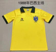Retro 1988  Brazil  Home Yellow Socce Jersey