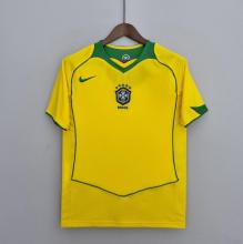 Retro 2004/06 Brazil  Home Yellow Socce Jersey