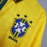 Retro 91/93 Brazil  Home Yellow Socce Jersey