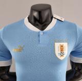 2022 World Cup  Uruguay  Home Player Version Soccer Jersey
