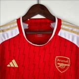 23/24 Arsenal Home Long Sleeve Fan Version Soccer Jersey