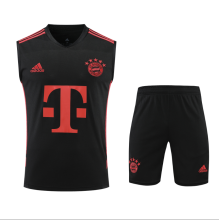 23/24 Bayern Munich vest Training Kit  Black  Soccer Jersey