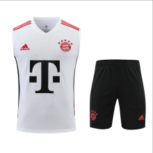 23/24 Bayern Munich vest Training Kit White  Soccer Jersey