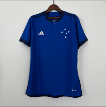 23/24 Cruzeiro Home   Blue Fang Version short sleeve  Soccer  Jersey