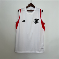 23/24 Flamengo Vest Training Wear  White  Fans Version Soccer Jersey