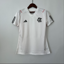 23/24 Flamengo Women Training Wear White  Fan Version Soccer  Jersey