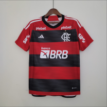23/24 Flamengo all sponsors Home  Fan Version Soccer  Jersey