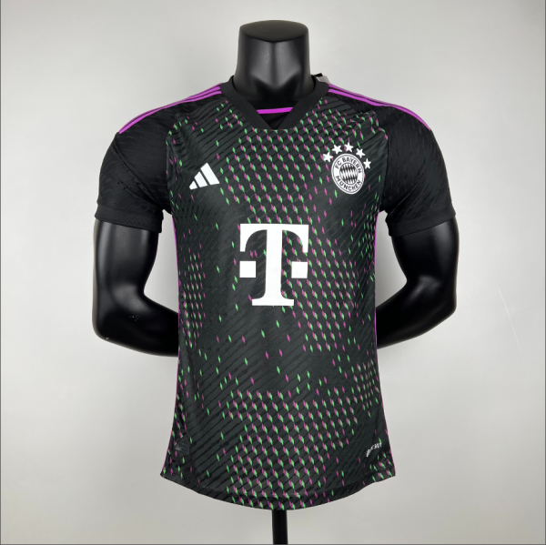 23/24 Bayern Munich away Black Player Soccer Jersey