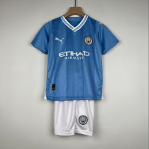 23/24 Manchester City home Kids Soccer Jersey