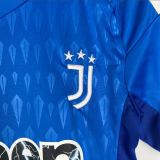 23/24 Juventus Kids Goalkeeper blue Soccer Jersey