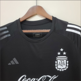 2022 World Cup Argentina Training Suit Black Soccer Jersey 1:1 Qualit (3 Stars 3星)