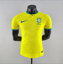 2022 Brazil Home Yollow Player Version Soccer Jersey