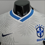 2022 Brazil   Classic White  Player Version Soccer Jersey