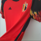 2022  World Cup Belgium  Home  Fan Version  Soccer Jersey