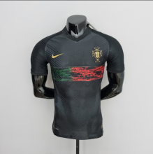 2022  World Cup  Portugal Training Suit Black  Soccer Jersey