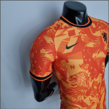 2022 World Cup  Netherlands Player Version Training Suit Orange   Soccer jersey