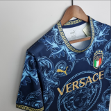 2022 Italy  Versace blue Soccer Jersey
