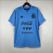2023 Argentina training  blue Soccer jersey (3 Stars 3星)