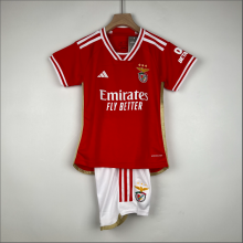 23/24 Benfica home Kids  Fans Version Soccer Jersey