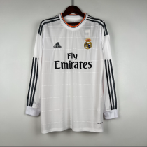 Retro 13/14 Real Madrid Long Sleeve Home  Soccer Jersey