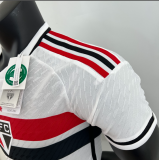 23/24  Sao Paulo Home Player Version  Soccer Jersey