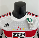 23/24  Sao Paulo Home Player Version  Soccer Jersey