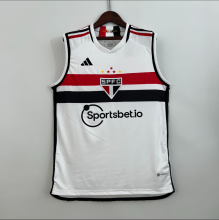 23/24  Sao Paulo Home Vest  Fans Version Soccer Jersey