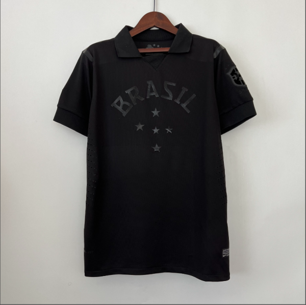 Retro 13/14 Brazil Black Soccer  Jersey
