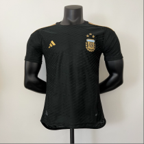 2023 Argentina  player version black  Soccer Jersey (3 Stars 3星)
