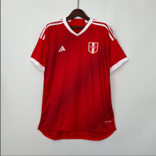 2023 Peru Away  red Soccer Jersey